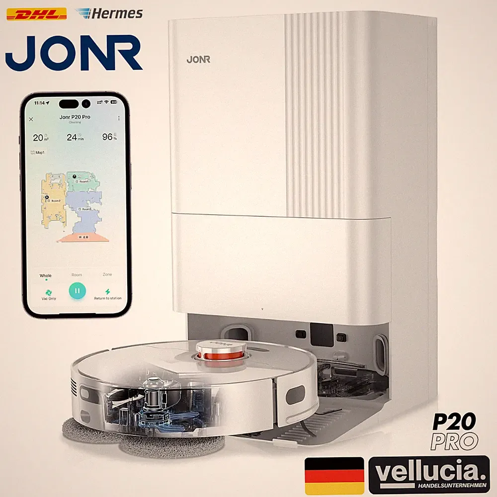 JONR P20 Pro Saugroboter mit Wischfunktion Laser Navi Arm 8000Pa All-in-One