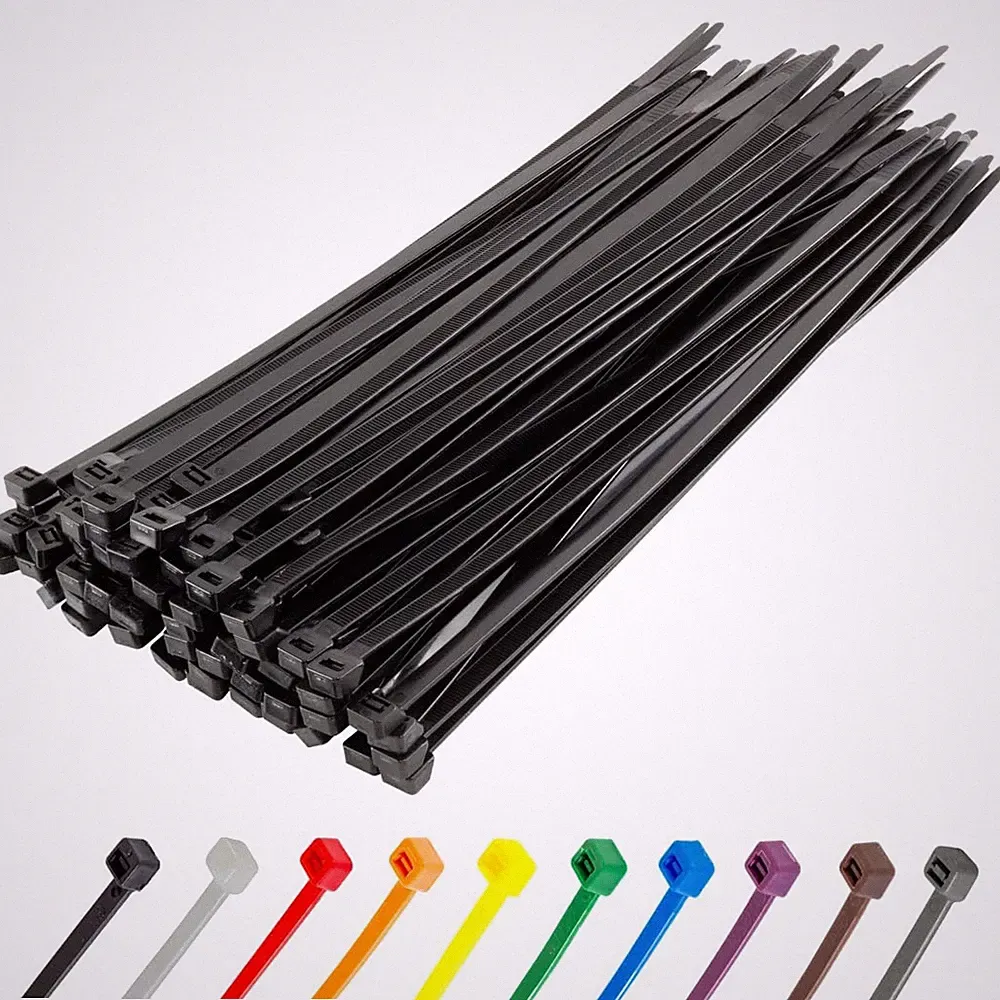 Kabelbinder Schwarz Nylon UV-beständig Wetterfest für Heimwerker und Garten