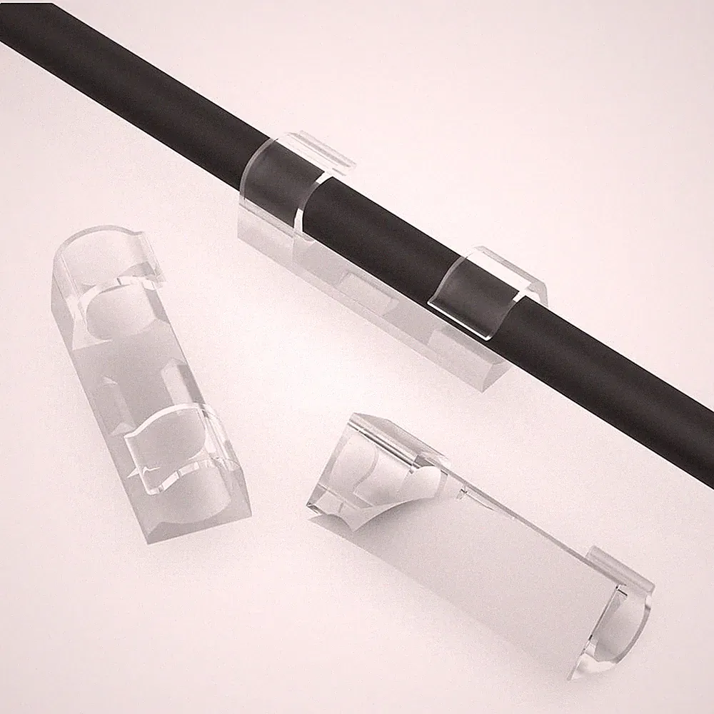 Kabelhalter Clips Selbstklebend Kabelmanagement Schreibtisch Büro USB 40 Stück