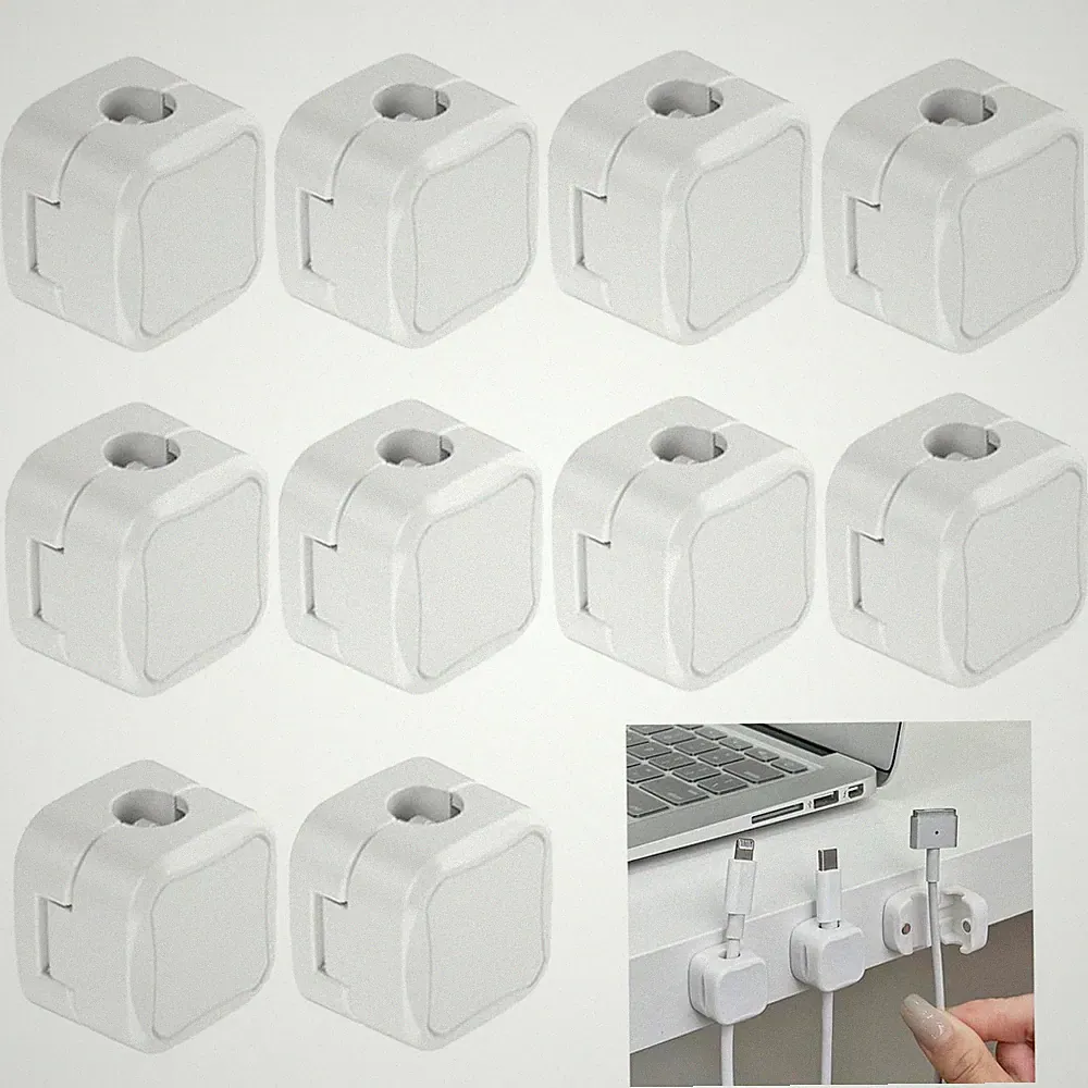 Kabelhalter Selbstklebend Kabelclips Halterung Schreibtisch USB HDMI 10er Set