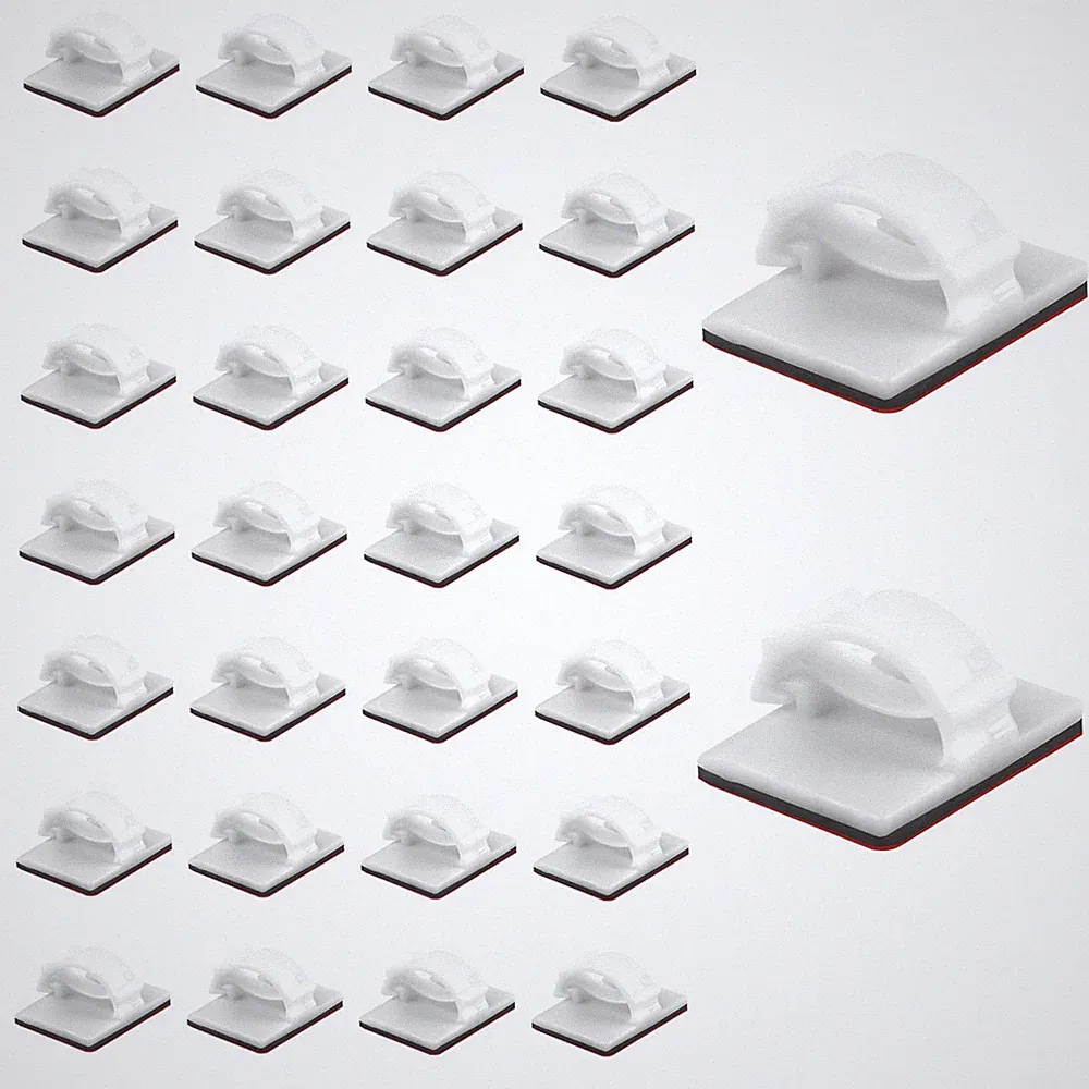 Kabelhalter Selbstklebend Kabelclips Transparent Organizer für Kabelmanagement