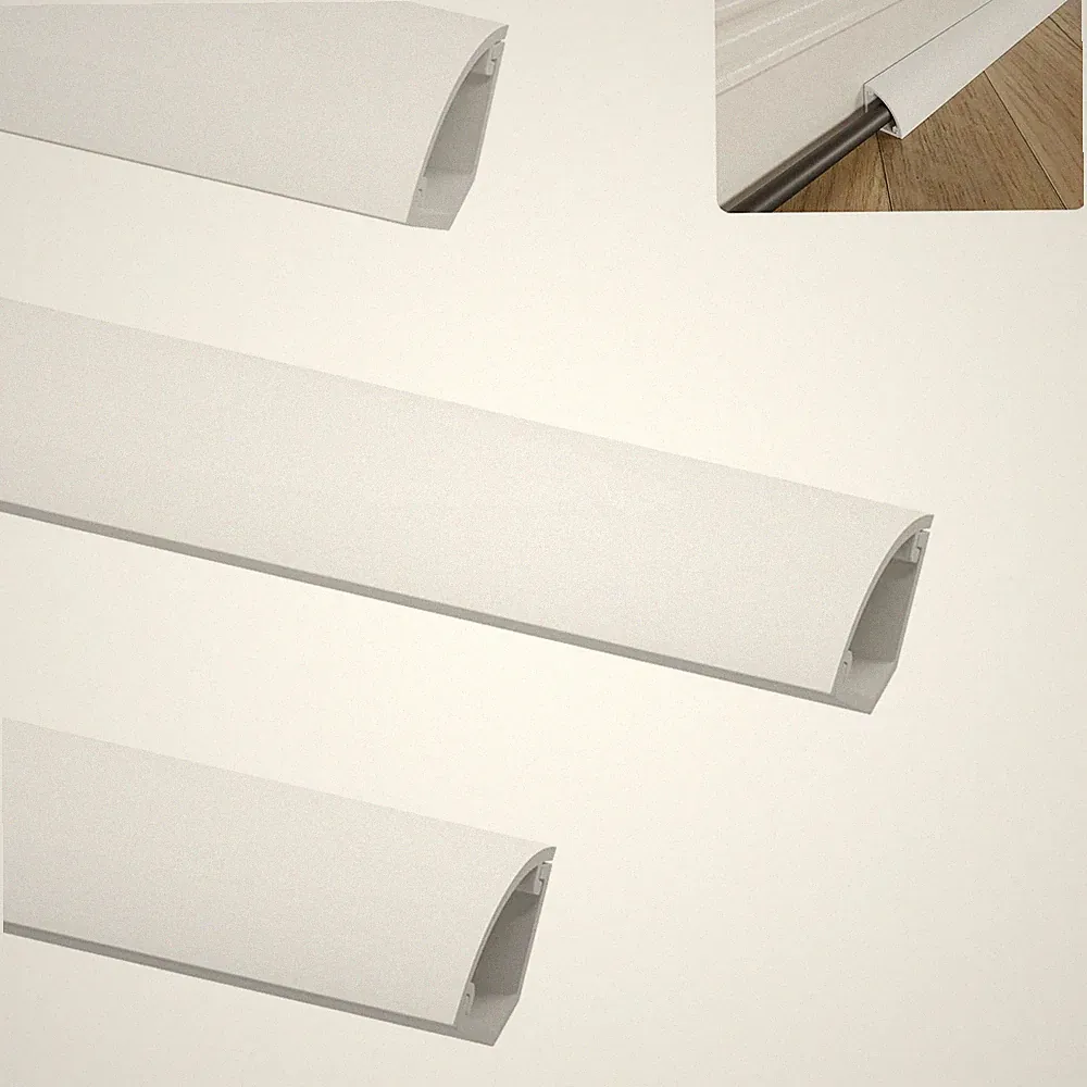 Kabelkanal viertelrund selbstklebend Wandmontage PVC Kabelschacht Weiß 22x 30cm