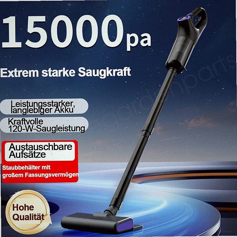 Kabellos Akku Staubsauger Stielstaubsauger 15Kpa 40min Handstaubsauger für....