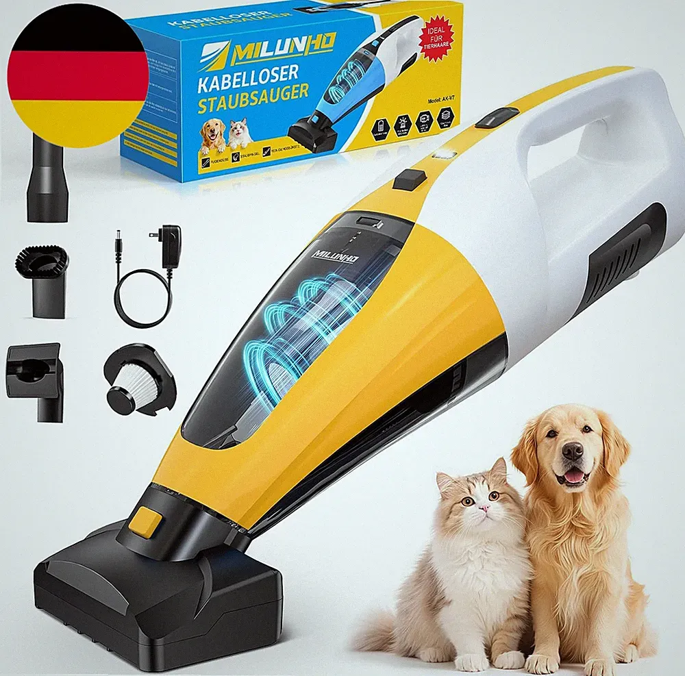 Kabelloser Tierhaar Handstaubsauger Mit Doppelmotor, HEPA Filter