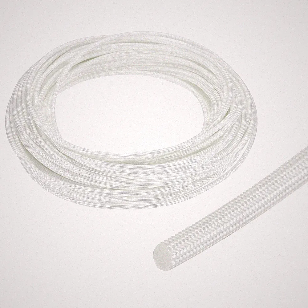 Kabelschutz Gewebeschlauch Hitzebeständig Silikon Glasfaser 20m Weiß 3mm ID 500V