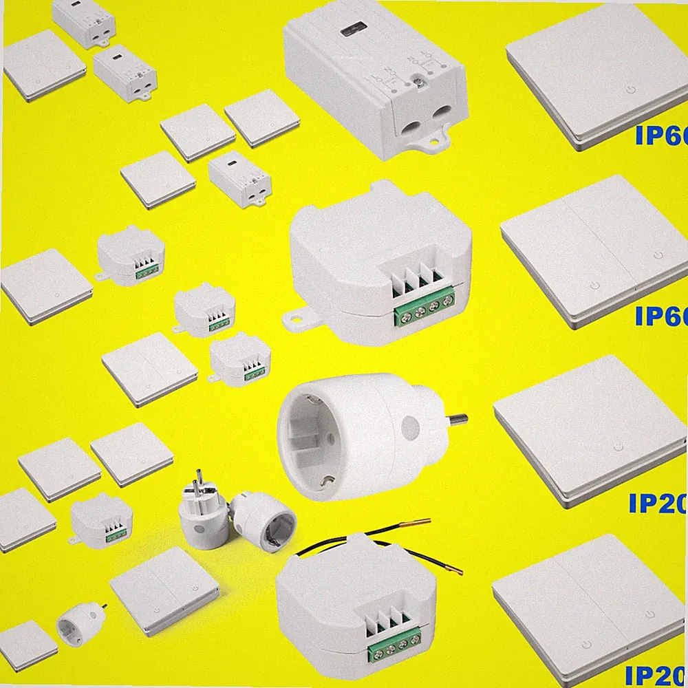KINETIC Funkschalter System SET Funk Sender BATTERIELOS Empfänger Steckdose 230V