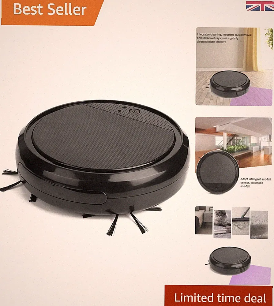 Kompakter leiser Saugroboter - starke Saugkraft, kabelloses & ergonomisches Design