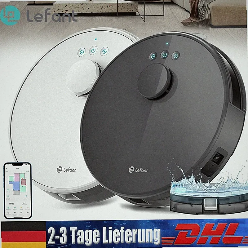 Lefant M1 Saugroboter M/ Wischfunktion 5500Pa 200Min dToF-Navigation No-Go-Zonen