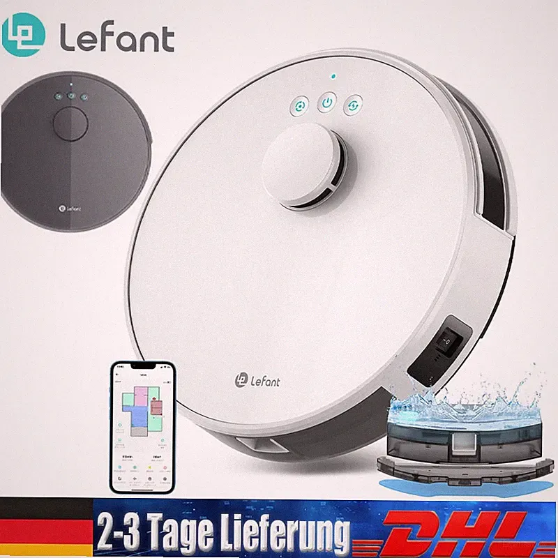 Lefant M1 Saugroboter mit Wischfunktion, 4000Pa Saugkraft Mit LiDAR Navigation