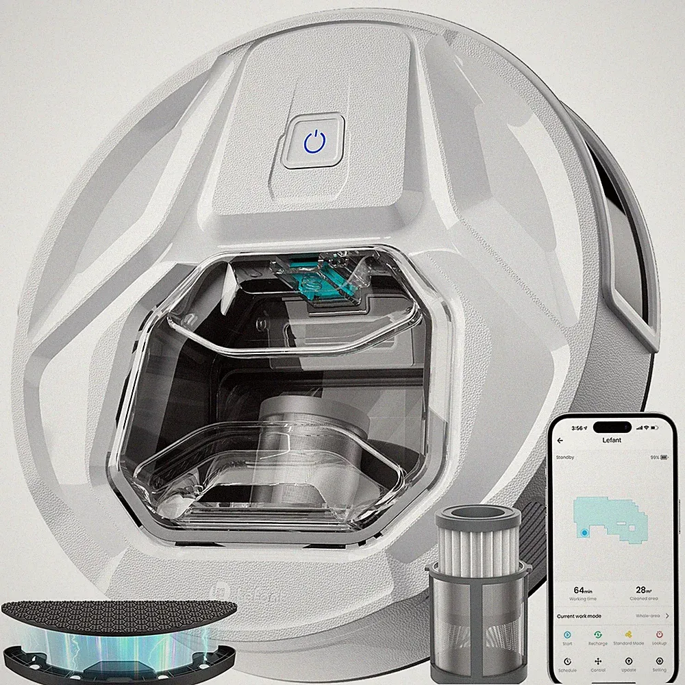 Lefant M320 3 in 1 Saugroboter 6000Pa Staubsauger Roboter 240Mins WLAN & App