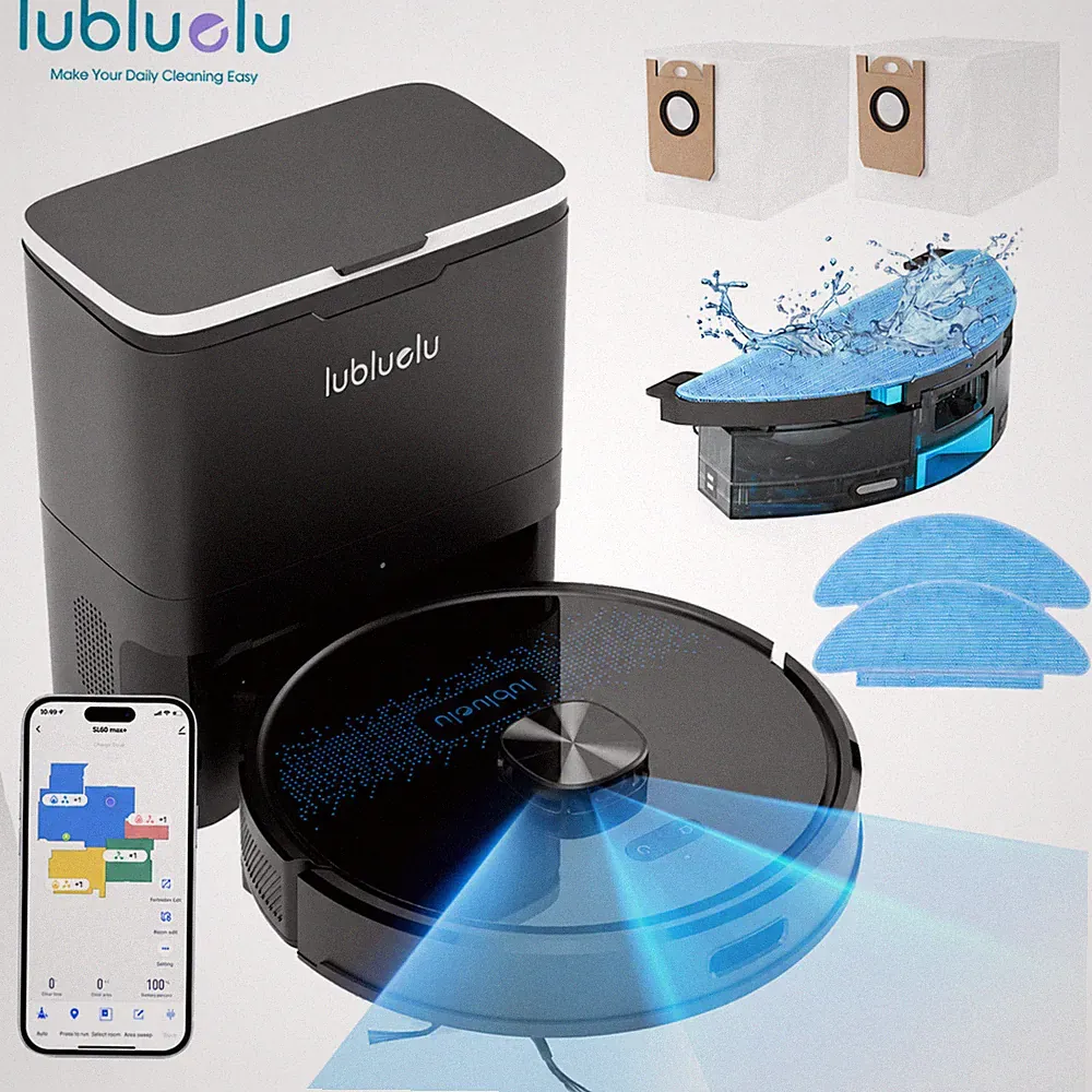Lubluelu 3in1 4500PA Saugroboter mit Wischfunktion 2,5L Absaugstation SL60 MAX+