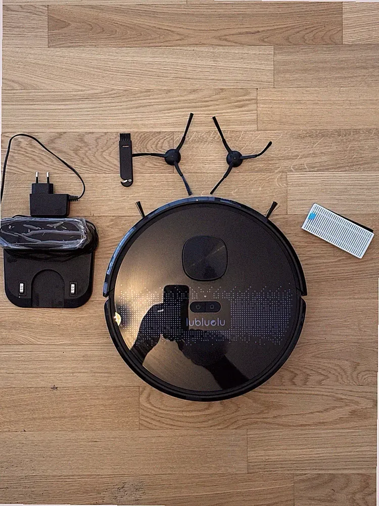lubluelu SL60D Staubsaugerroboter kabellos mit Wischfunktion, Zubehör Set
