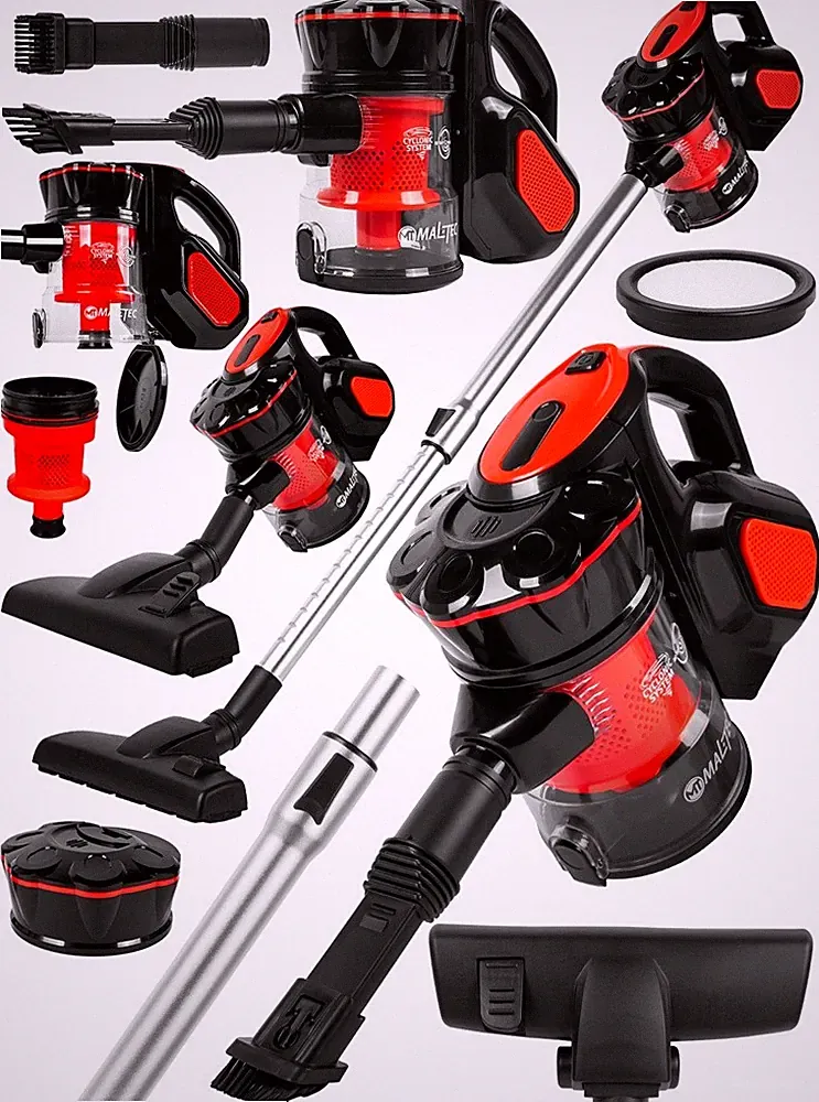 MalTec Handstaubsauger Staubsauger Vertical Turbo Cyclone 5-in-1 600W Beutellos