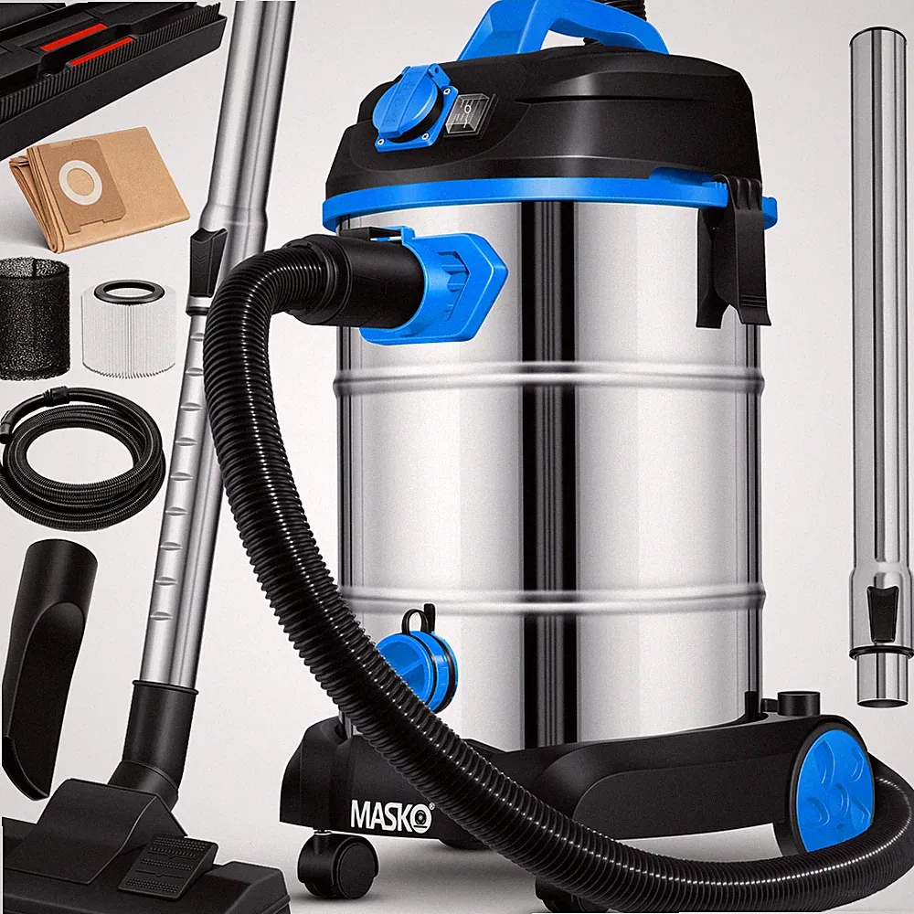 MASKO® industriesauger Staubsauger Nass Trocken 1800 W Industriestaubsauger 30L