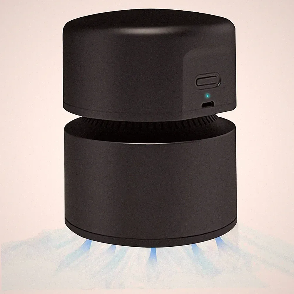 Mini Tischstaubsauger Akku kabellos USB schwarz Handstaubsauger