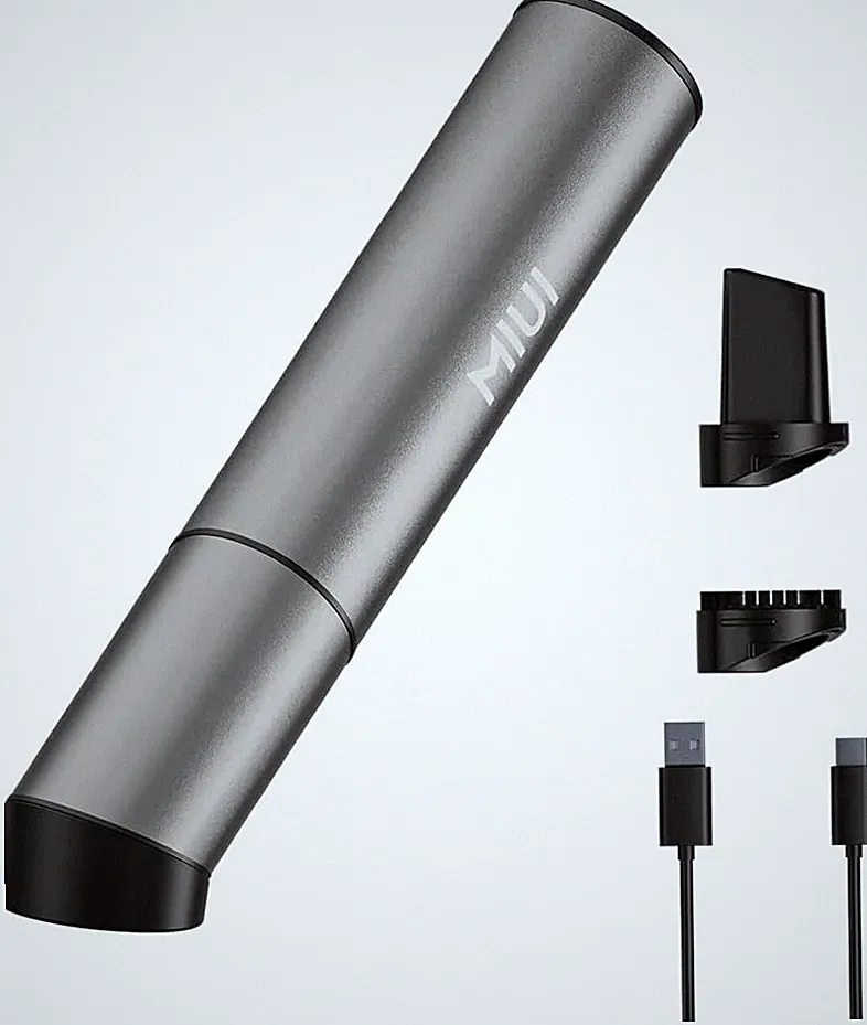 MIUI Mini Tragbarer Staubsauger Kabelloser Handstaubsauger mit 3 Saugköpfen