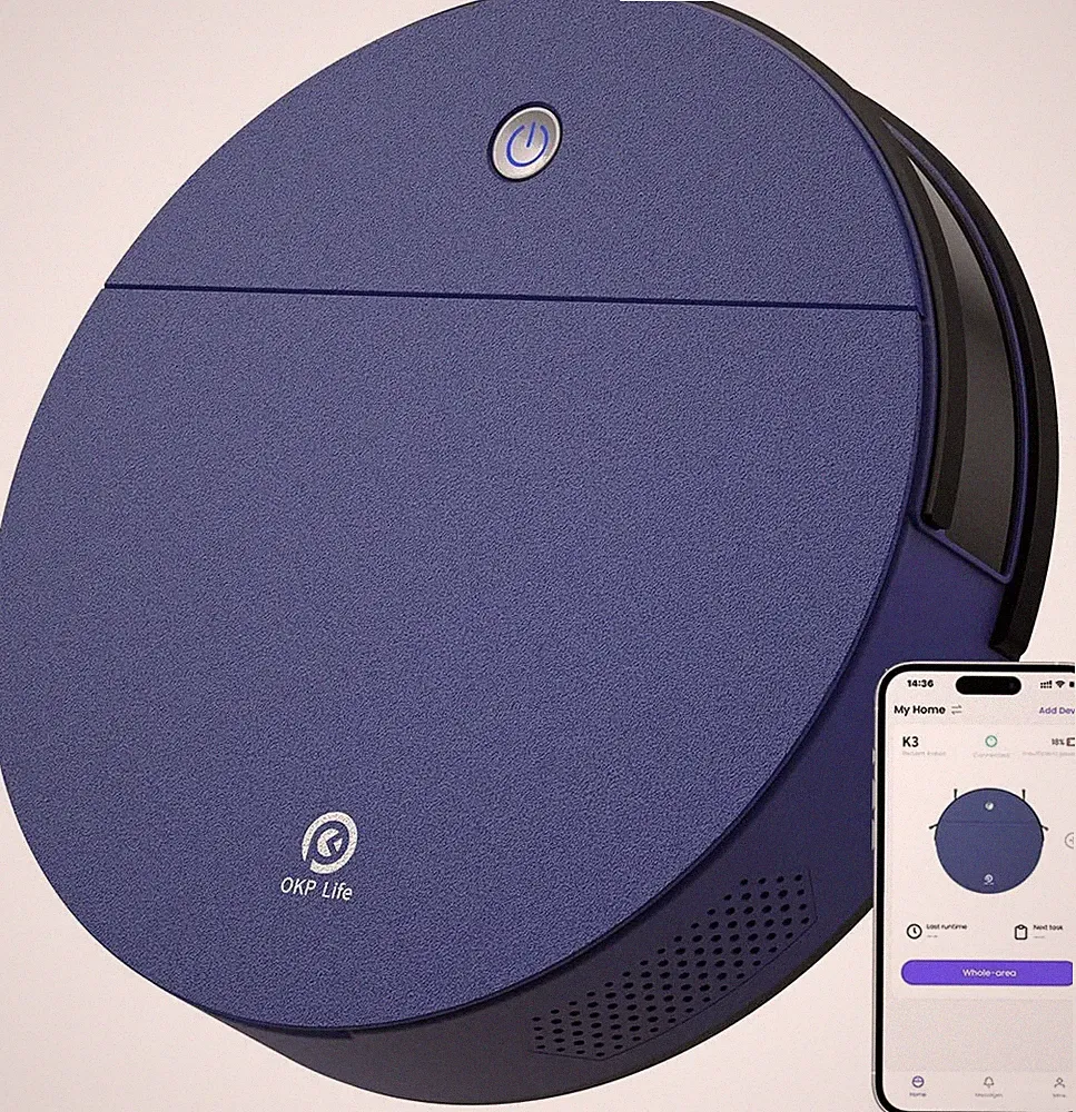 OKP K3 Smart Robot Vacuum selbstaufladender Saugroboter mit 2000Pa 100 Min NEU