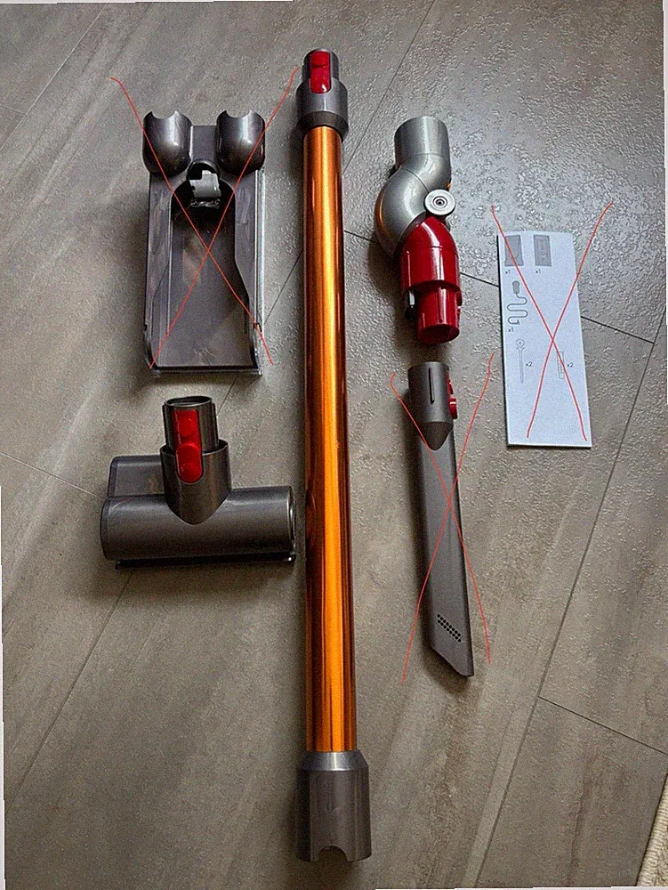 Original Dyson Zubehör Set (Saugrohr, Mini Bürste, Flex Adapter)