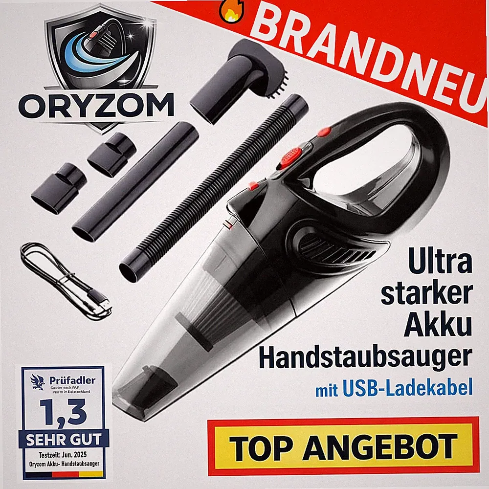 Oryzom™ Akku Handstaubsauger kabellos USB