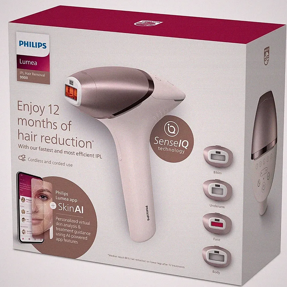 Philips Lumea IPL 9900 Haarentferner SkinAI kabellos Gesicht Körpe BRP958 New ~~