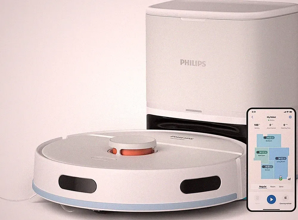 Philips XU2100/20 Robotstofzuiger met leegstation Philips 2000-serie - Wit