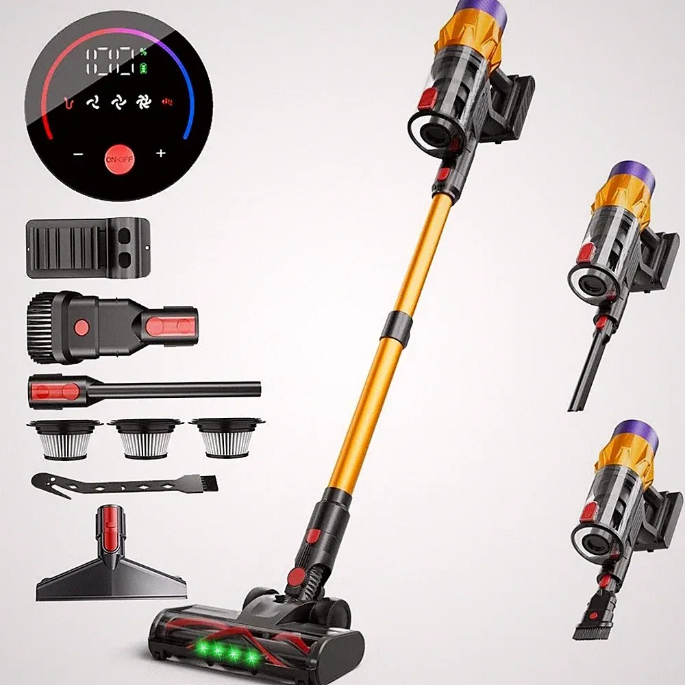 Profi Staubsauger Akku 6 IN 1 mit funktion Handstaubsauger kabellos HEPA 35KPA