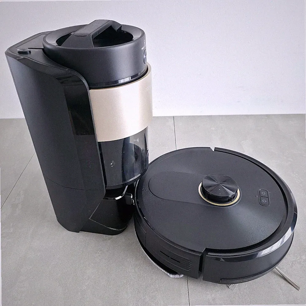 Proscenic Q20 Plus Staubsaugerroboter mit Absaugstation Schwarz/Beige