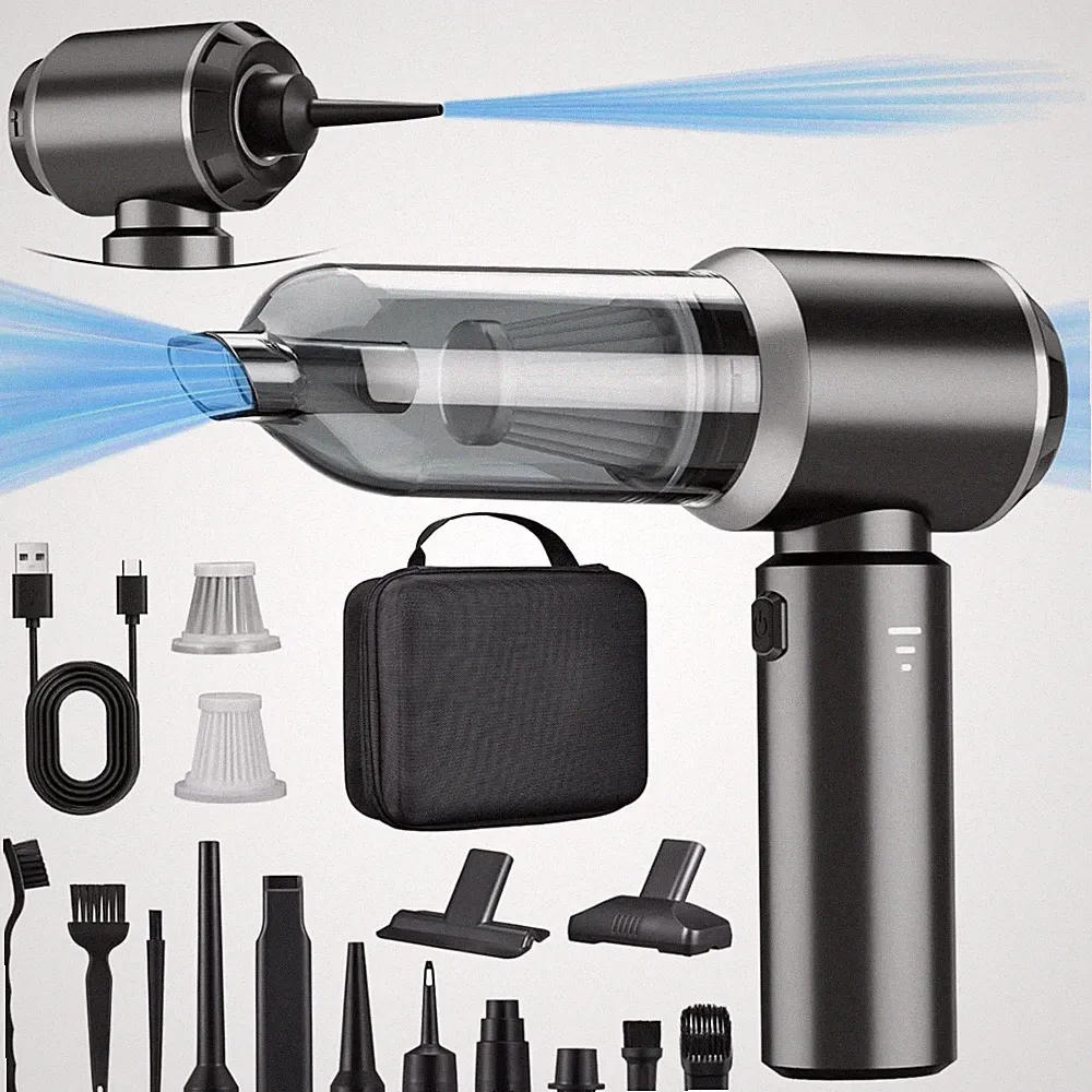 Qeensun Handstaubsauger mit Druckluftspray