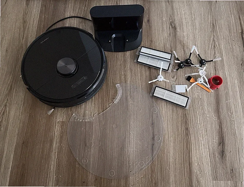 Roborock S6 Staubsaugerroboter schwarz Laser-Navigation mit ladestation wisch