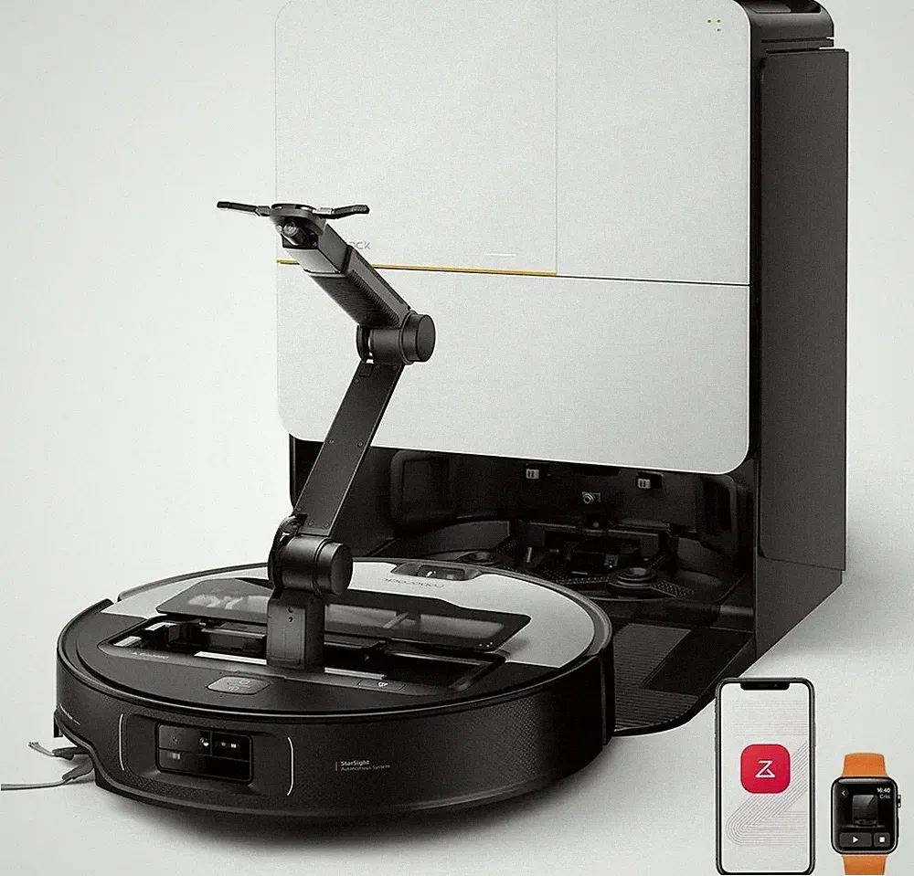Roborock Saros Z70 Staubsaugerroboter mit OmniGrip™ Arm silber