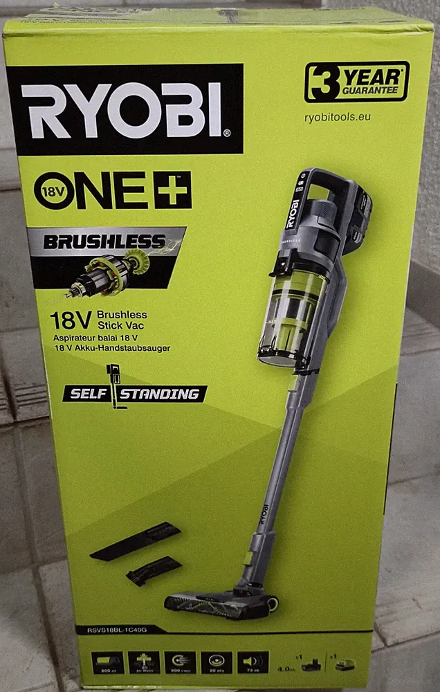 Ryobi RSVS18BL-1C40G Akku-Staubsauger Sauger Brushless 18V 90AW inkl. Zubehör