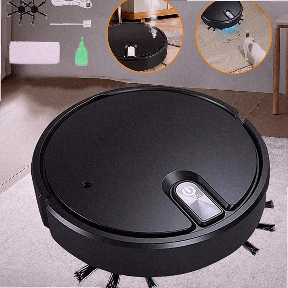 Saugroboter mit Wischfunktion Roboterstaubsauger Kehrroboter USB Wischmaschine
