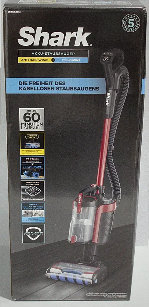 Shark ICZ300EU Akku-Staubsauger Beutellos PowerFins und Get-Anywhere