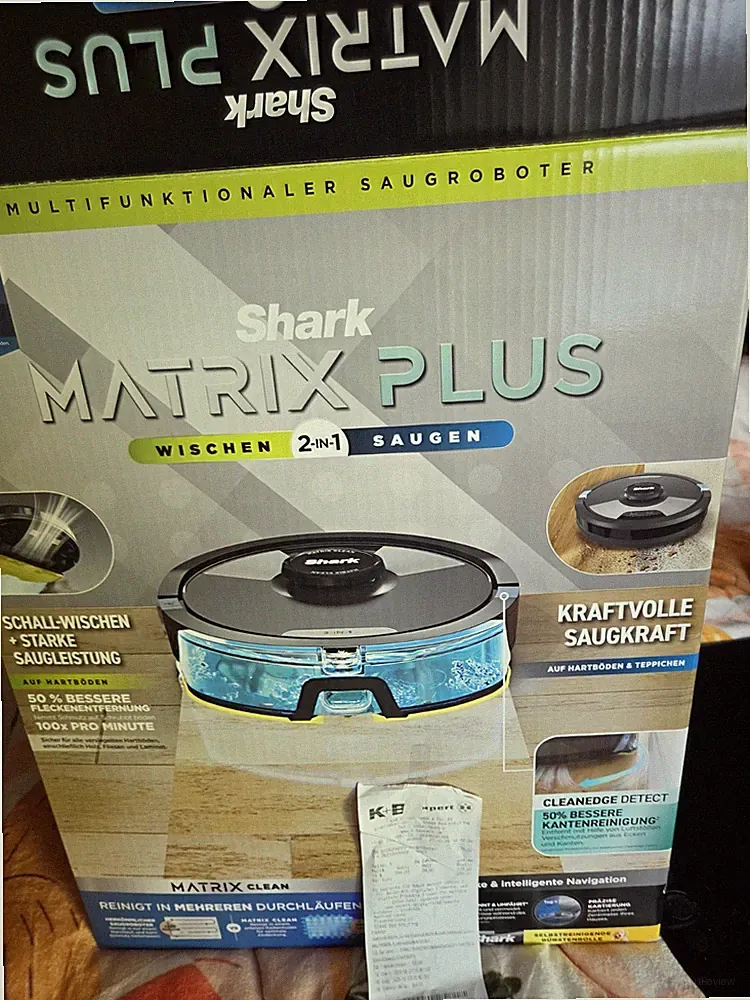 Shark Matrix Plus Staubsaugerroboter 2-in-1 Wischen & Saugen schwarz RV2620WDEU
