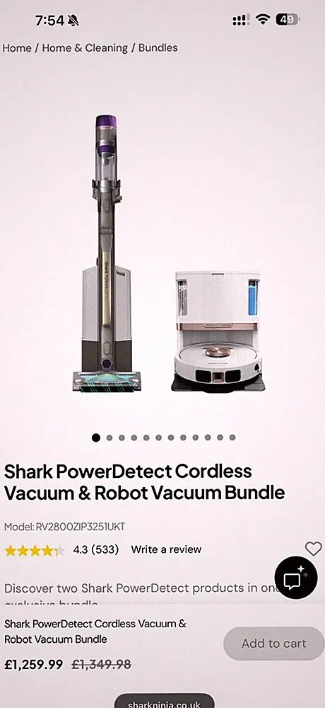 Shark PowerDetect Akku Staubsauger & Saugroboter Konvolut