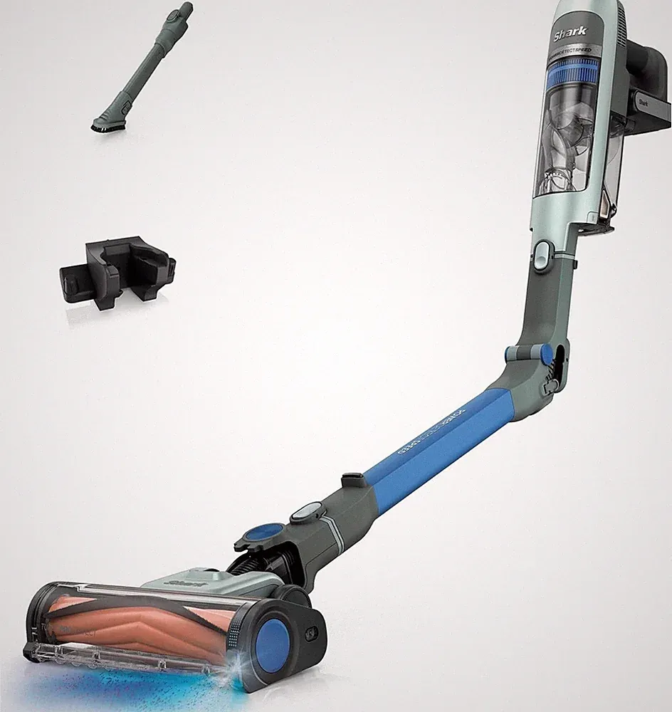 Shark PowerDetect Speed Akku-Staubsauger mit 60 Minuten Laufzeit, salbeigrau