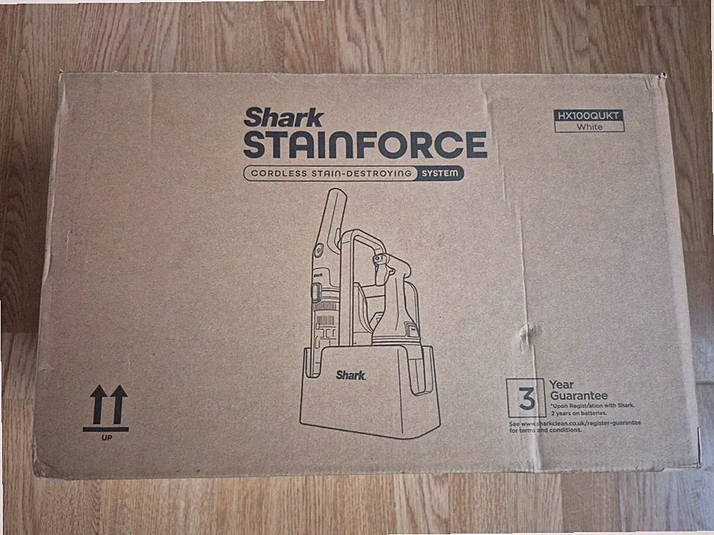 Shark StainForce kabelloser fleckenvernichtender Fleckenreiniger HX100UKT weiß neu