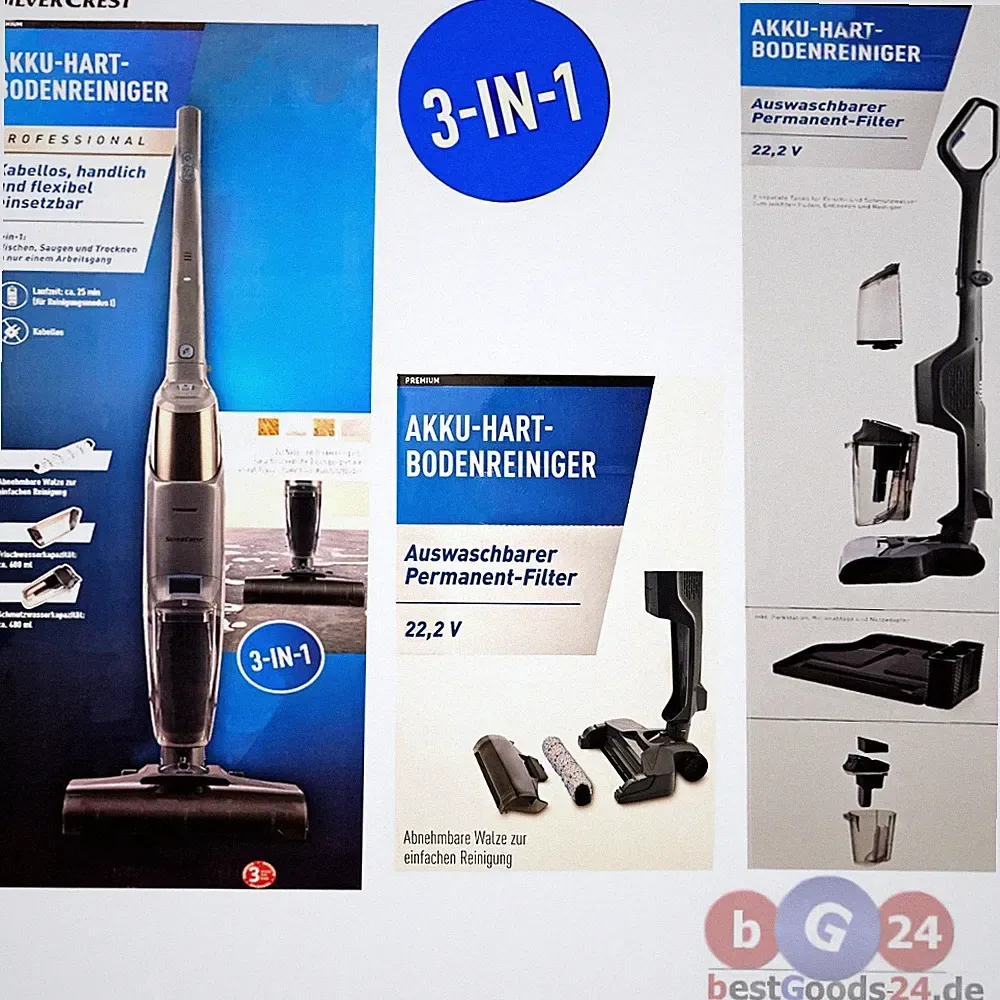 Silvercrest SHA 125 A1 Akku-Hartbodenreiniger