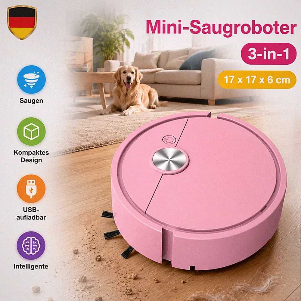 YOUKUKE Mini Staubsaugerroboter 3-in-1