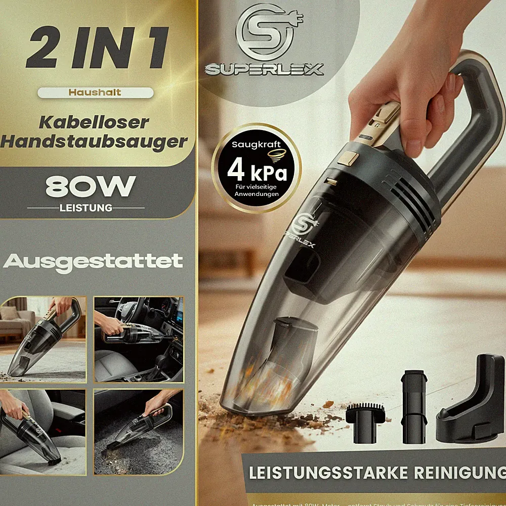 SUPERLEX Handstaubsauger Mini