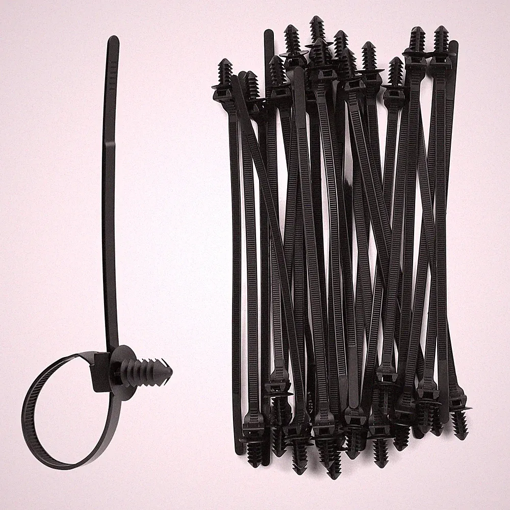 Tannenbaum Kabelbinder Nylon Schwarz Auto Draht Gurt UV beständig 5,5mm 210mm