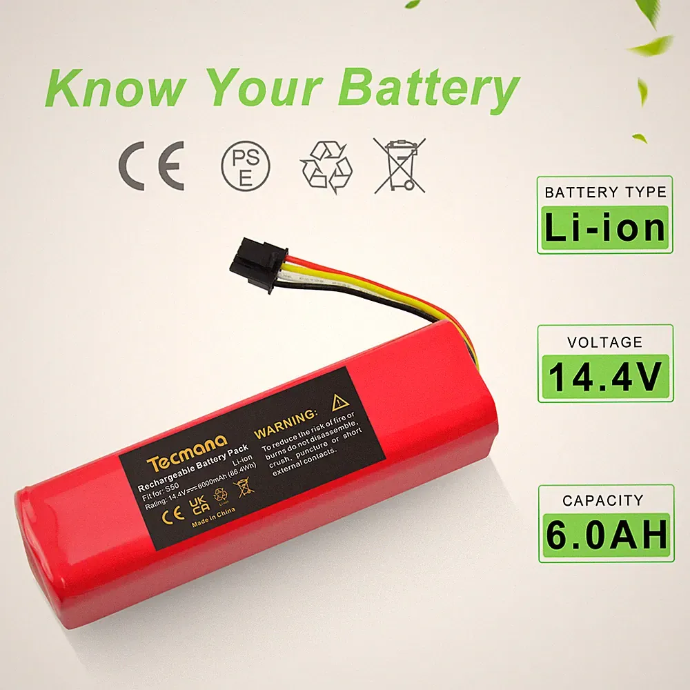 Tecmana 6000mAh Akku für Xiaomi Roborock