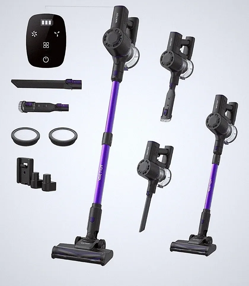 Vactidy V8 Pro Akku Staubsauger, Hartholzboden Teppich Auto Tierhaare, Touch
