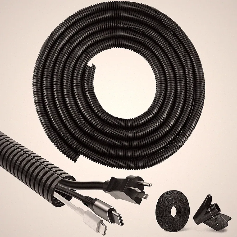 Wellrohr Geschlitzt Kabelschutzschlauch Flexibel Schwarz 13mm 3m Kabelkanal