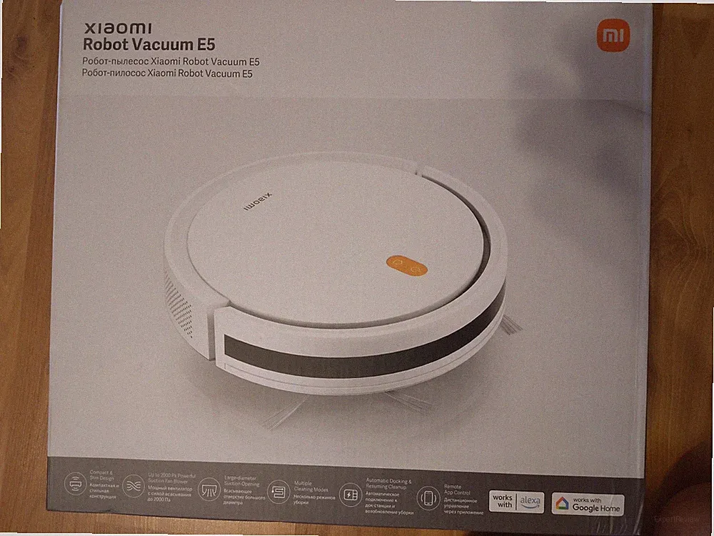 Xiaomi Robot Vacuum E5 Staubsaugerroboter weiß, Ladestation, Wischaufsatz
