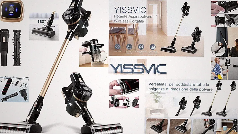 YISSVIC BVC-S107 Akku-Staubsauger 4-in-1